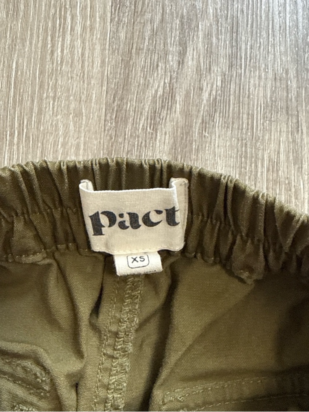Pact Organic Cotton Olive Green Chino Style French Work Surplus Pants Size XS - Picture 3 of 12
